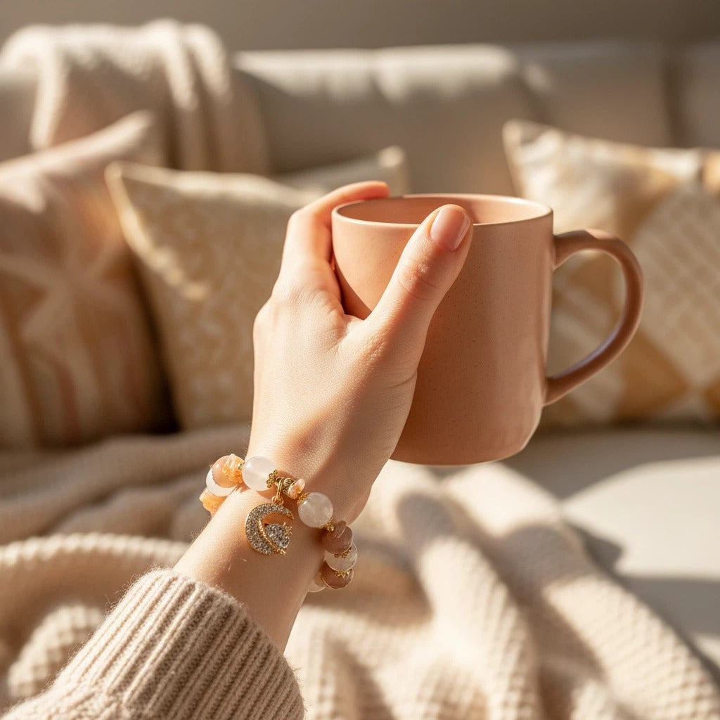 Sunstone Moonbeam Bracelet - Inner Radiance and Intuitive Wisdom