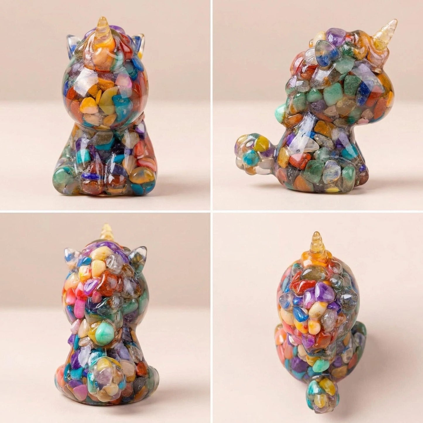 Rainbow Unicorn Crystal Chip Set of 10