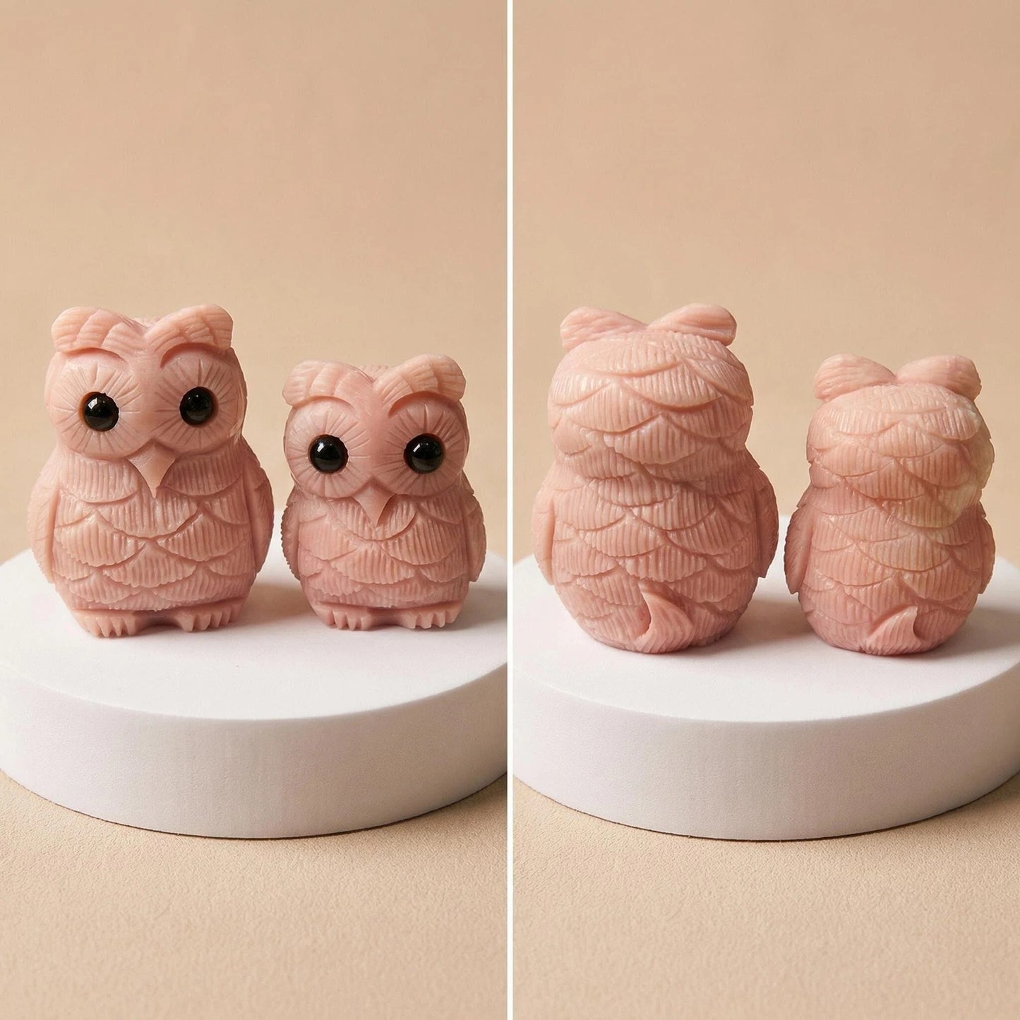 Cute Animal Collection - Pink Opal Owl Guardian Set