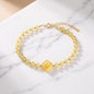 Amber Blossom & Pine Breeze Bracelet: Amber & Turquoise