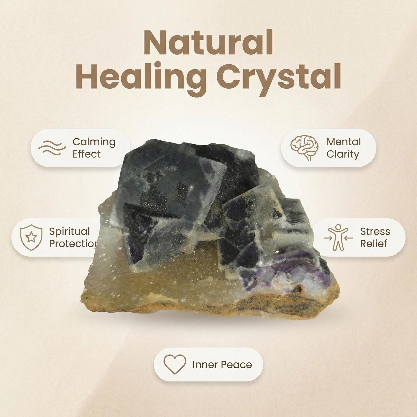 Raw purple fluorite