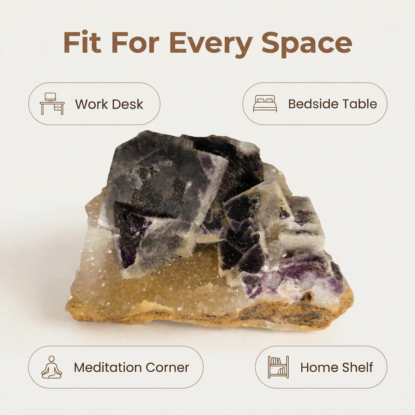 Raw purple fluorite