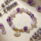 Moonlit Serenity Bracelet 月光靜謐手鍊- 紫水晶與薰衣草紫晶星月吊墜