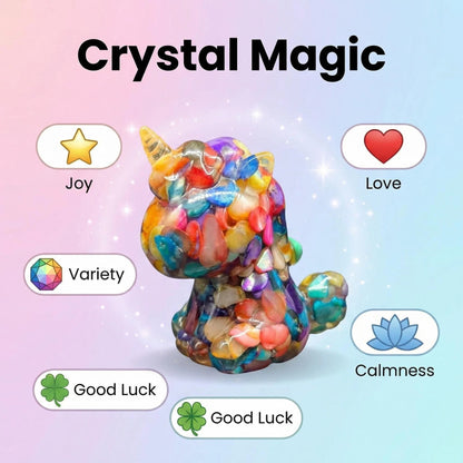Rainbow Unicorn Crystal Chip Set of 10