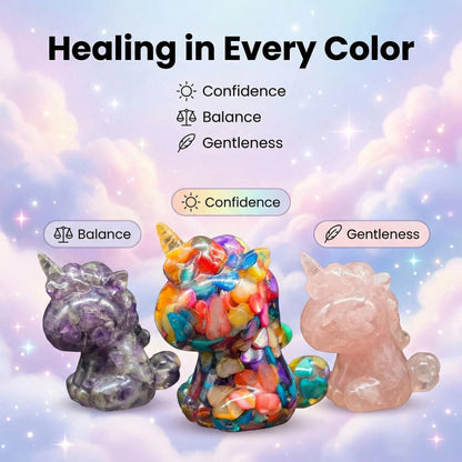 Rainbow Unicorn Crystal Chip Set of 10