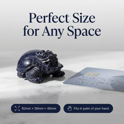 Eastern Mythology Series - Blue Sandstone Dragon Turtle Guardian Set