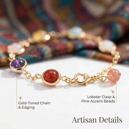 Aurora Chakra Bracelet 🌈 Aurora Chakra Bracelet – Balancing the energy of seven colored gemstones for spiritual harmony