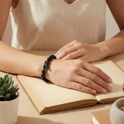 Obsidian Guardian Snake Bracelet
