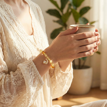 Solar Manifestation Bracelet 太陽顯化手鍊 - 黃水晶與髮晶 招財與成功