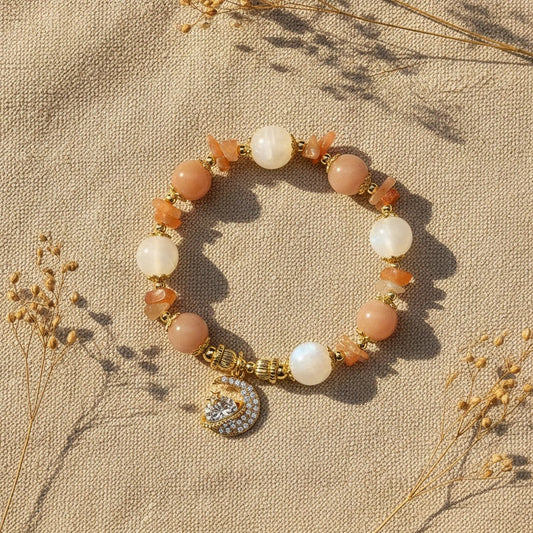 Sunstone Moonbeam Bracelet - Inner Radiance and Intuitive Wisdom