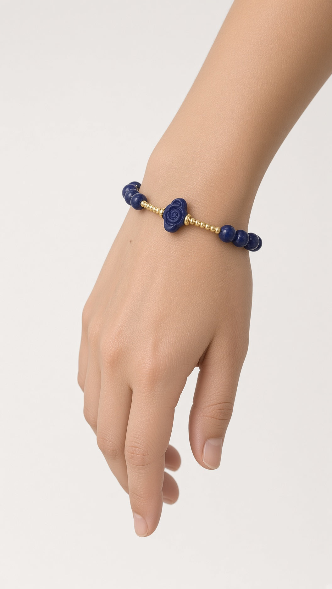 Natural Lapis Lazuli Necklace & Bracelet Set